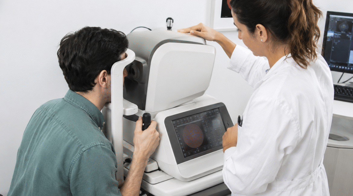 Microperimetria: prueba sobre la mácula