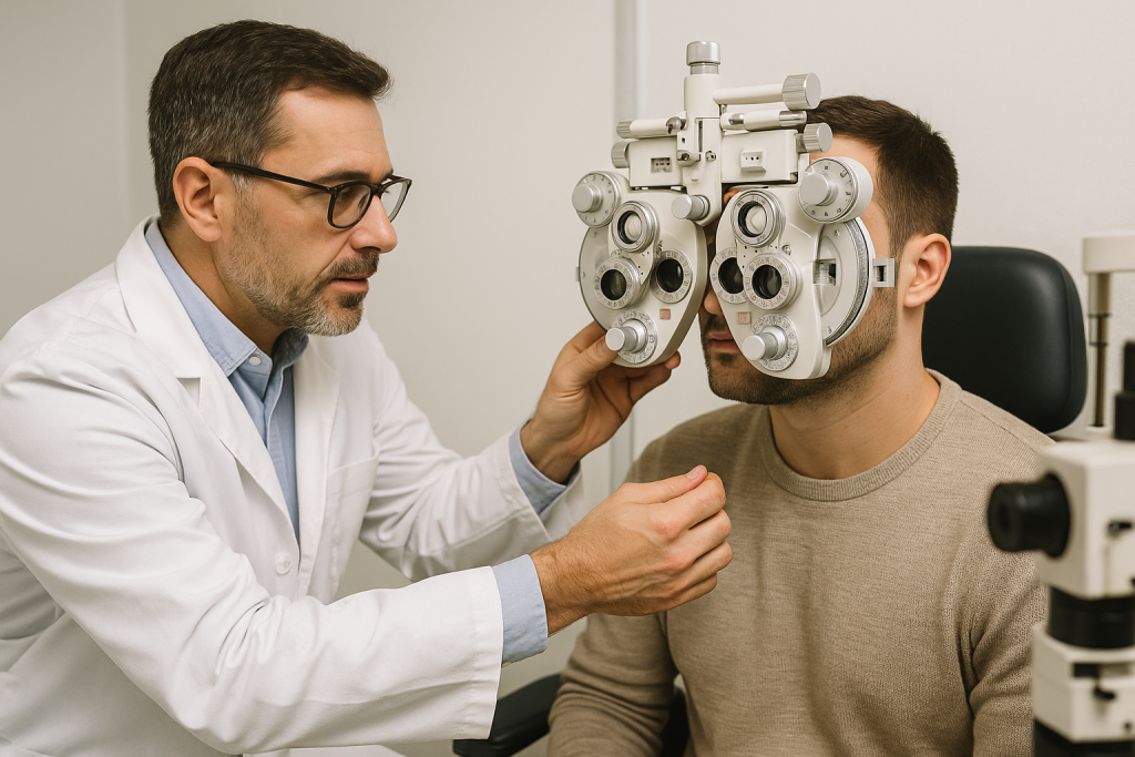Prueba de refracción ocular