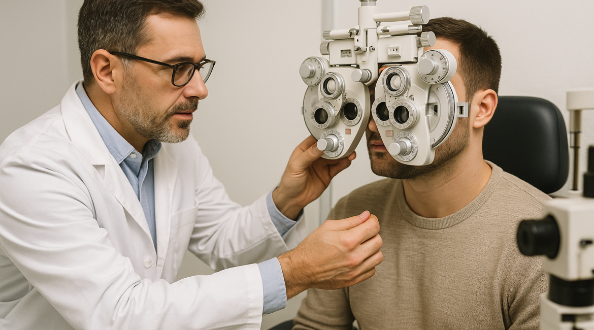 Prueba de refracción ocular